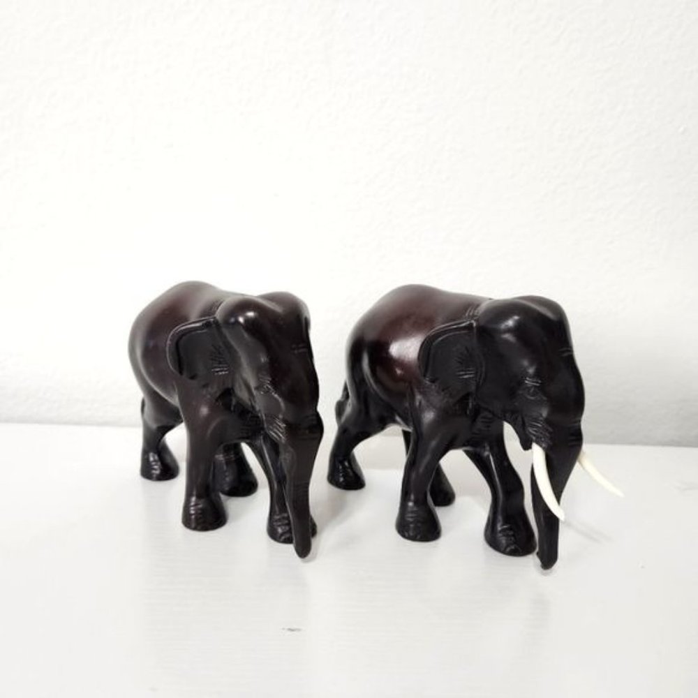 Elephant Resin Cute Lucky Figurines Statue Sculpture Art Home Decor